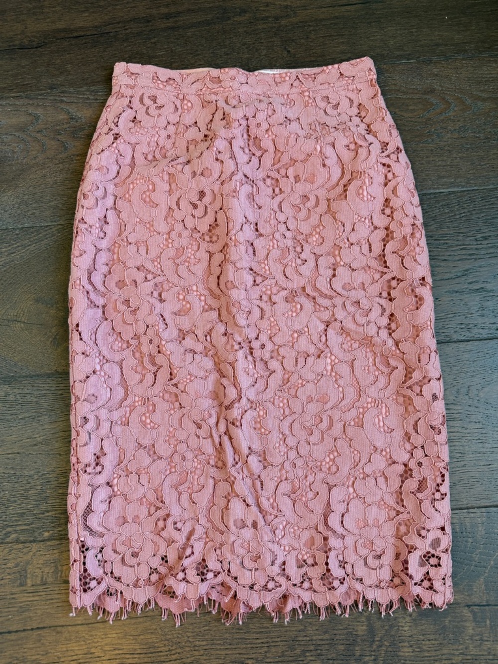 Rachel Parcell Pink Floral Lace Pencil Skirt